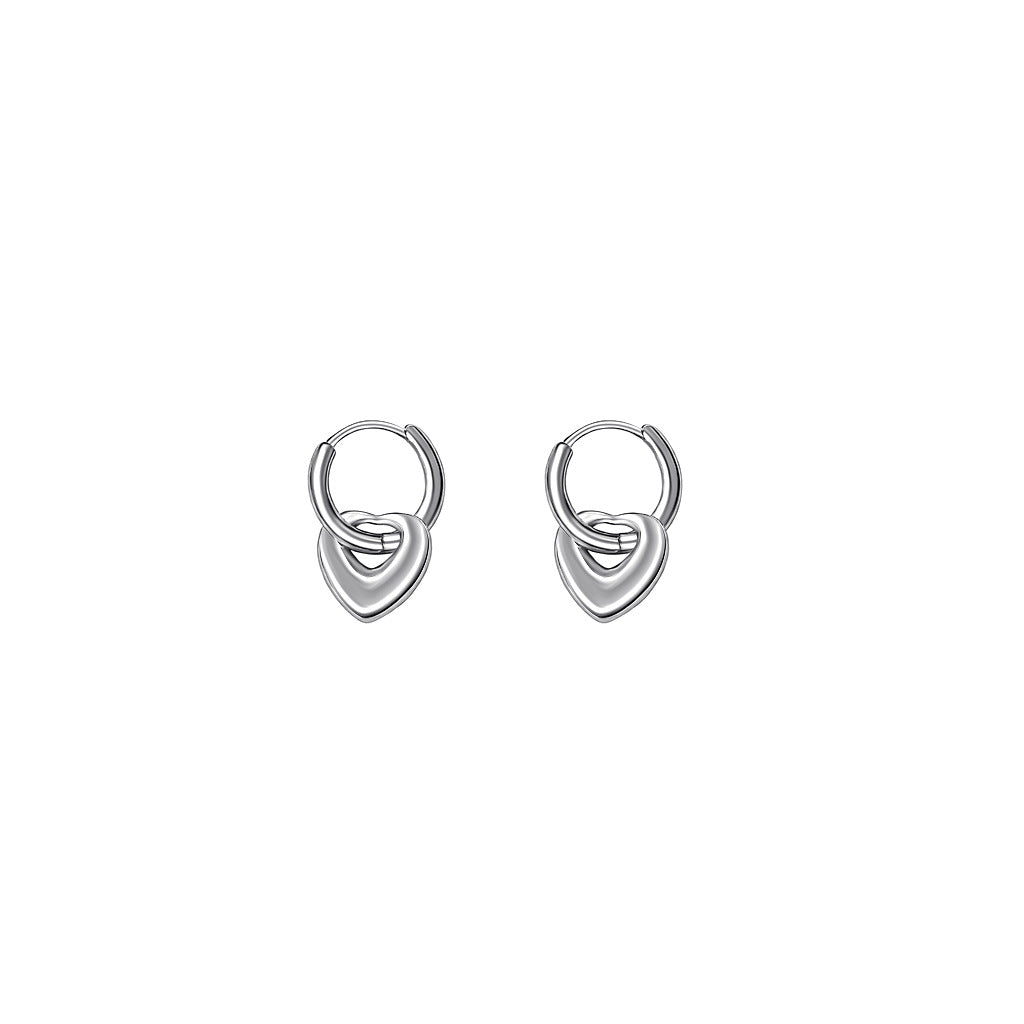 Women's Glossy Love Heart One Style For Earrings