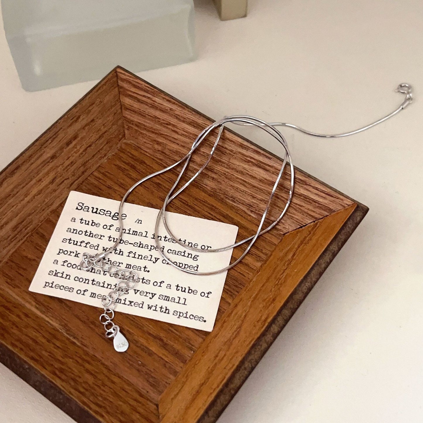 Sier Sterling Electroplated Hexagonal Snake Long And Necklaces