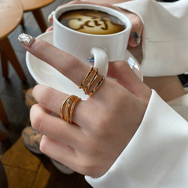 Damen-Stil-Knuckle-Modeaccessoires, personalisierte geometrische Ringe