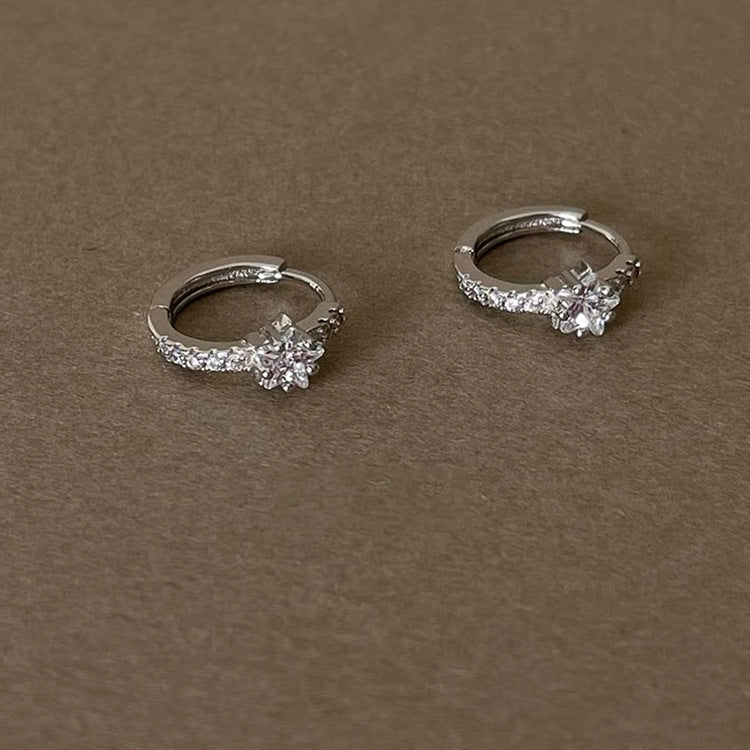 Boucles d'oreilles exquises et petites en Zircon pour femmes