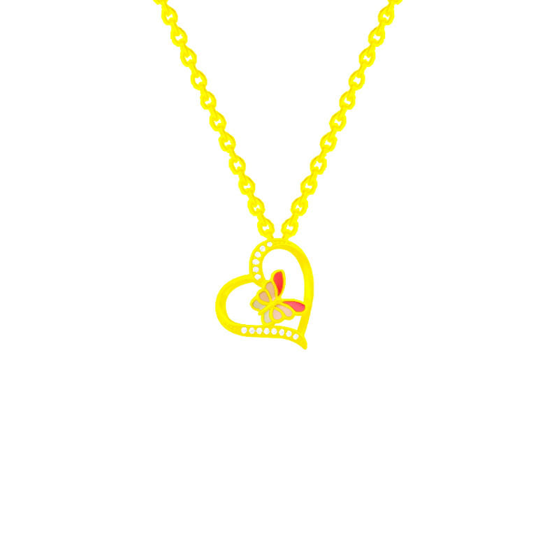 Colliers de clavicule de conception de luxe léger en acier titane amour doux papillon