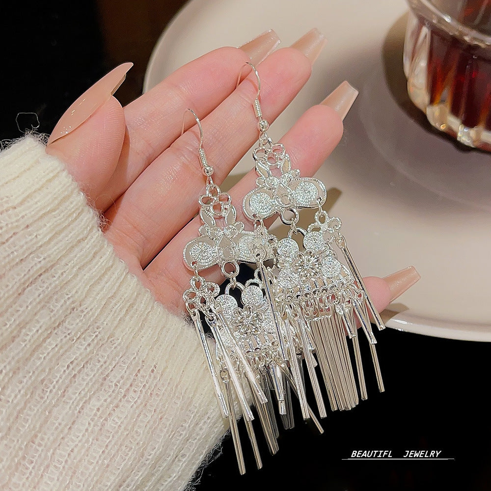Women's Ethnic Style Chinese Tourist Attractions Jewelry Miao Earrings