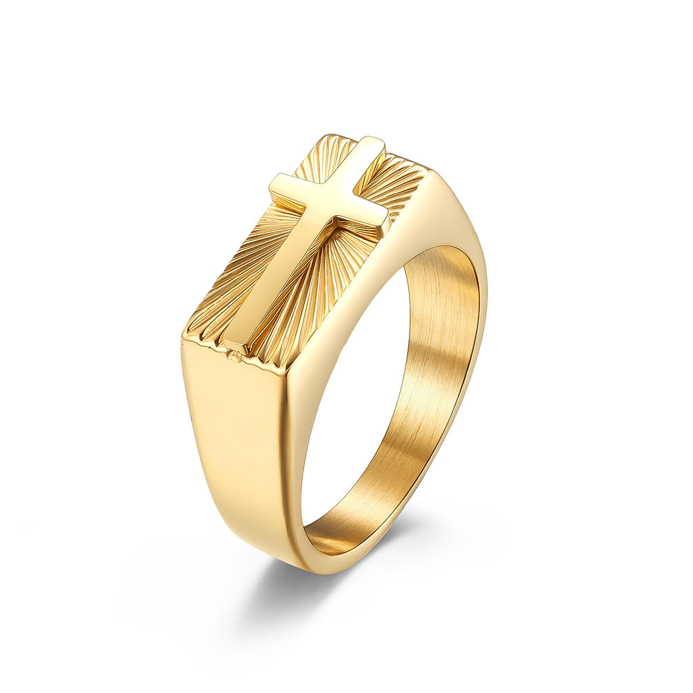 Men's Stainless Steel Seal Holy Guardian Vintage Rings