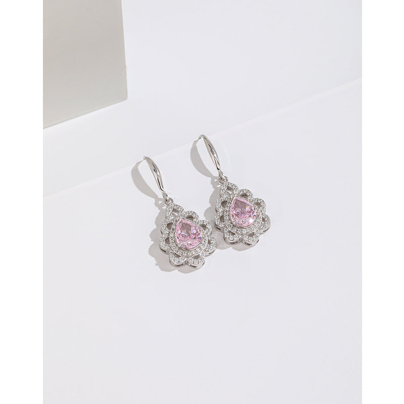 Women's Carbon Diamond Square For Niche Temperament Ice Earrings