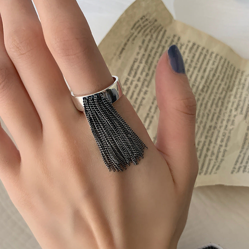 Korean Style Tassel Exaggerated Personalized Female Rings