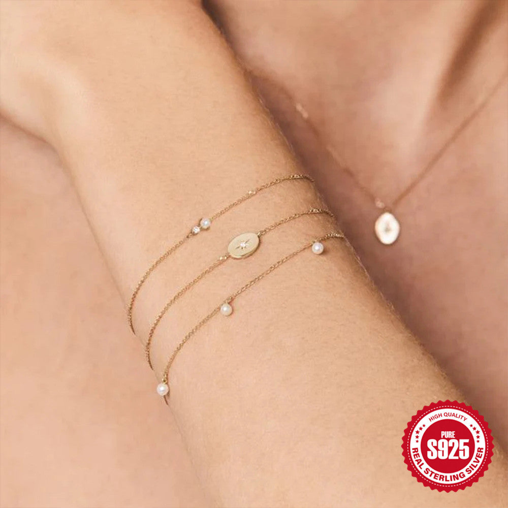 Runde, achteckige Everyday-Joker-Armbänder für Damen mit einem Diamanten