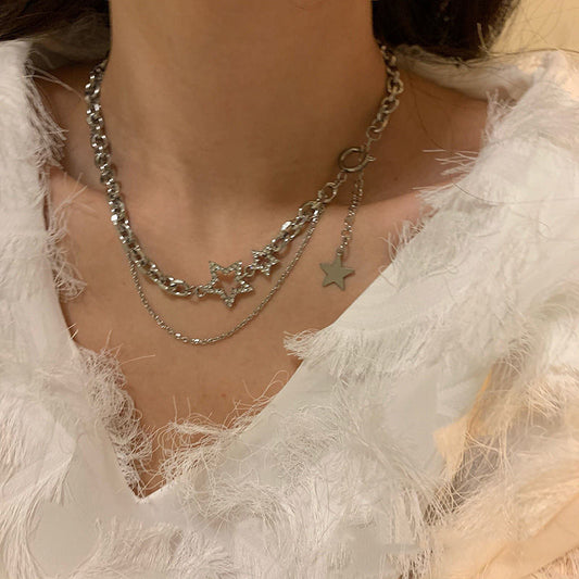 Women's Style Hip Hop Short Clavicle Chain Necklaces