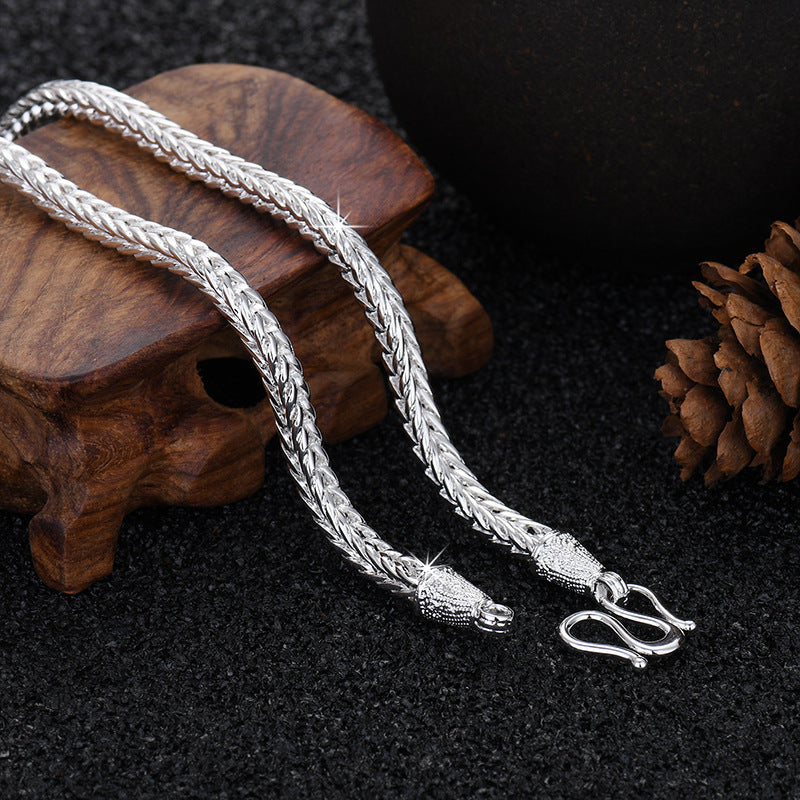 Men's Unique Snake Head Chain Trend Solid Fashion Bones Necklaces