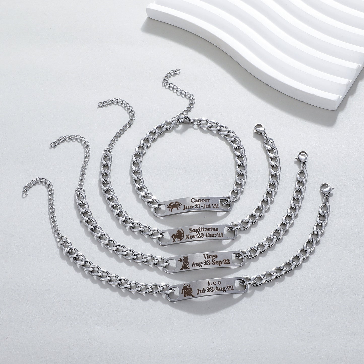 Twee Constellation Lovers Wild-Armbänder aus Edelstahl für Herren