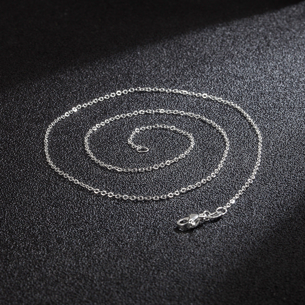 Colliers de bijoux coréens avec mots en chaîne croisée plaqués pour femmes