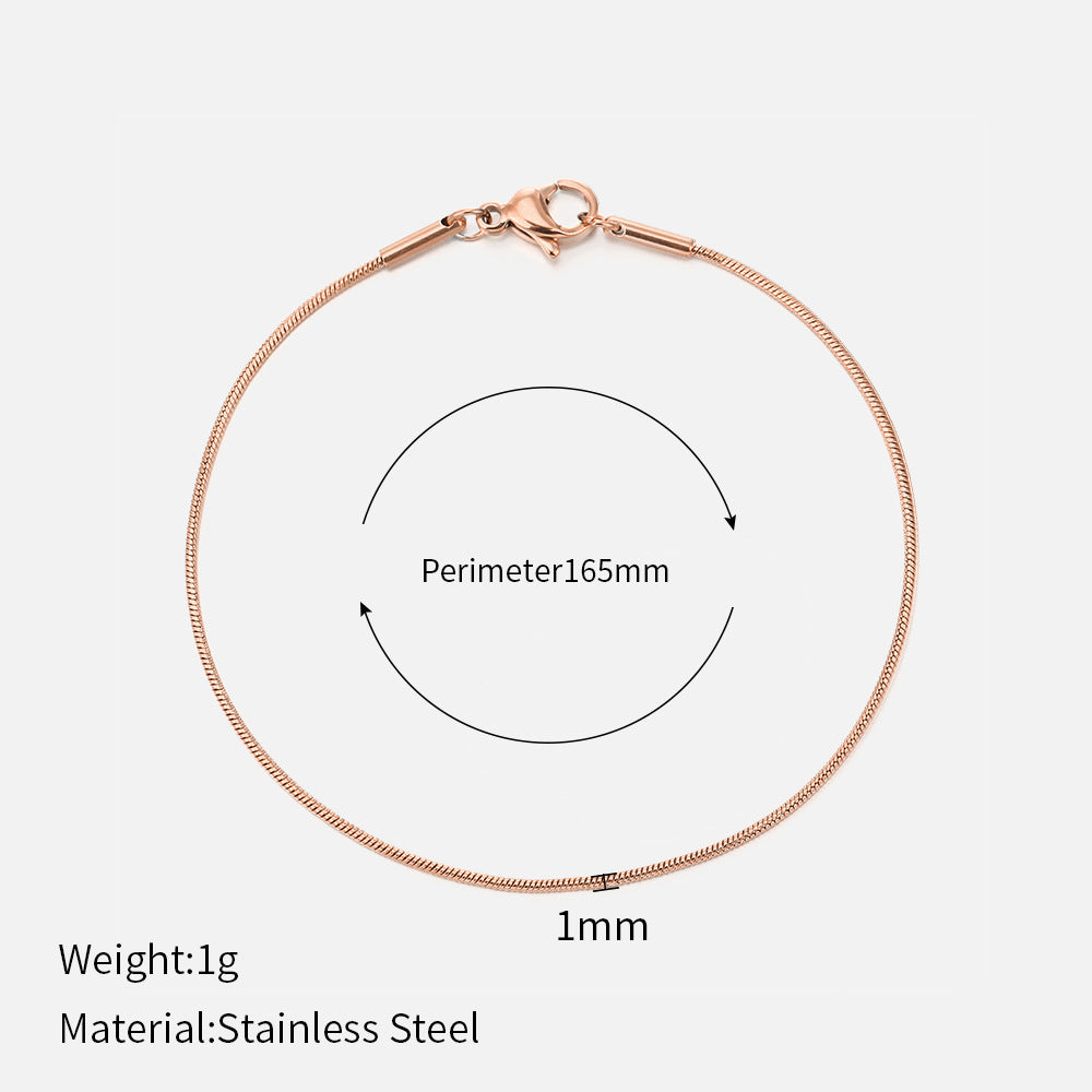 Nischendesign-Titan-Schlangenknochenarmbänder für Damen aus Stahl