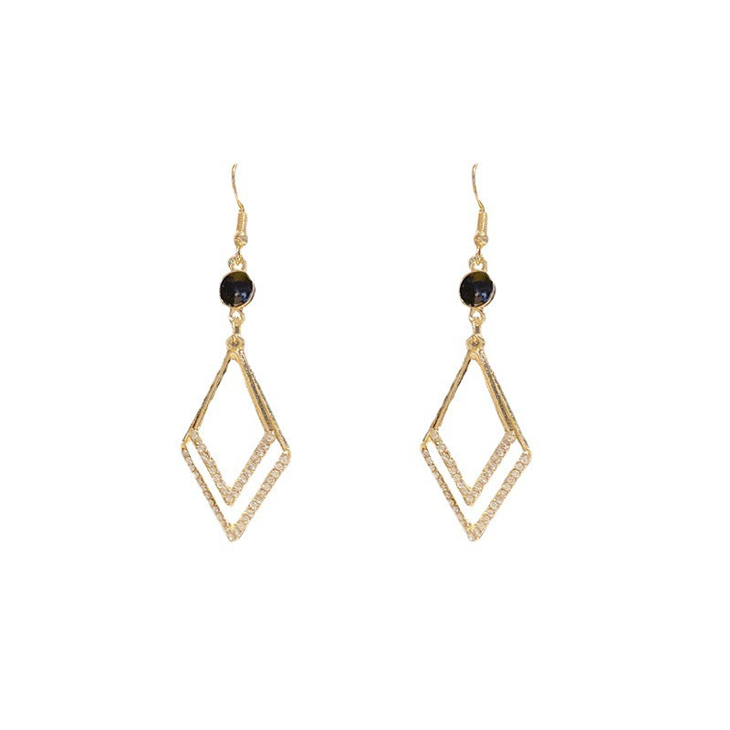 Face Slimming Geometric Diamond Beautiful Ear Rings