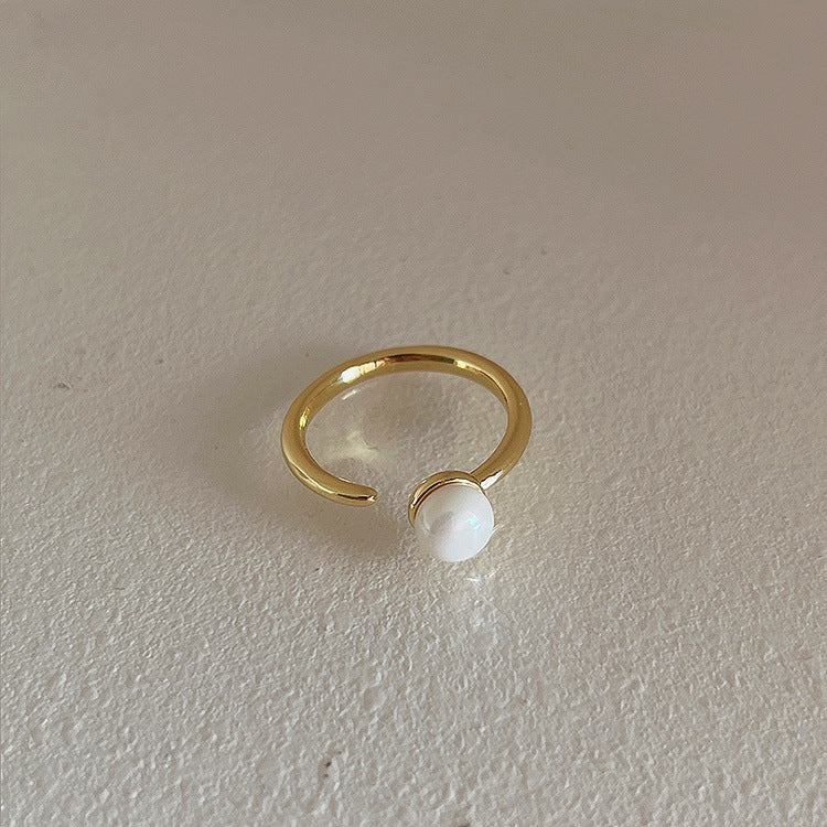 Französische Retro-Öltropfende Schmetterlings-Open-End-Perlenanzug-Frauenringe für Damen
