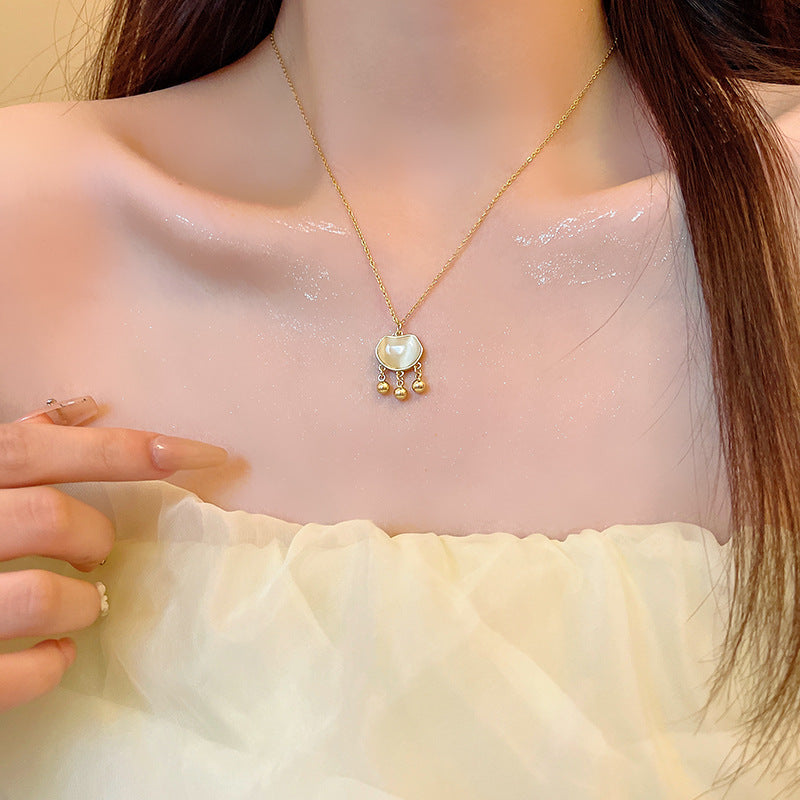 Women's Minority Opal Longevity Lock Titanium Steel Necklaces