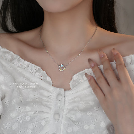 Women's Sterling Sier Moonstone Planet For Affordable Necklaces