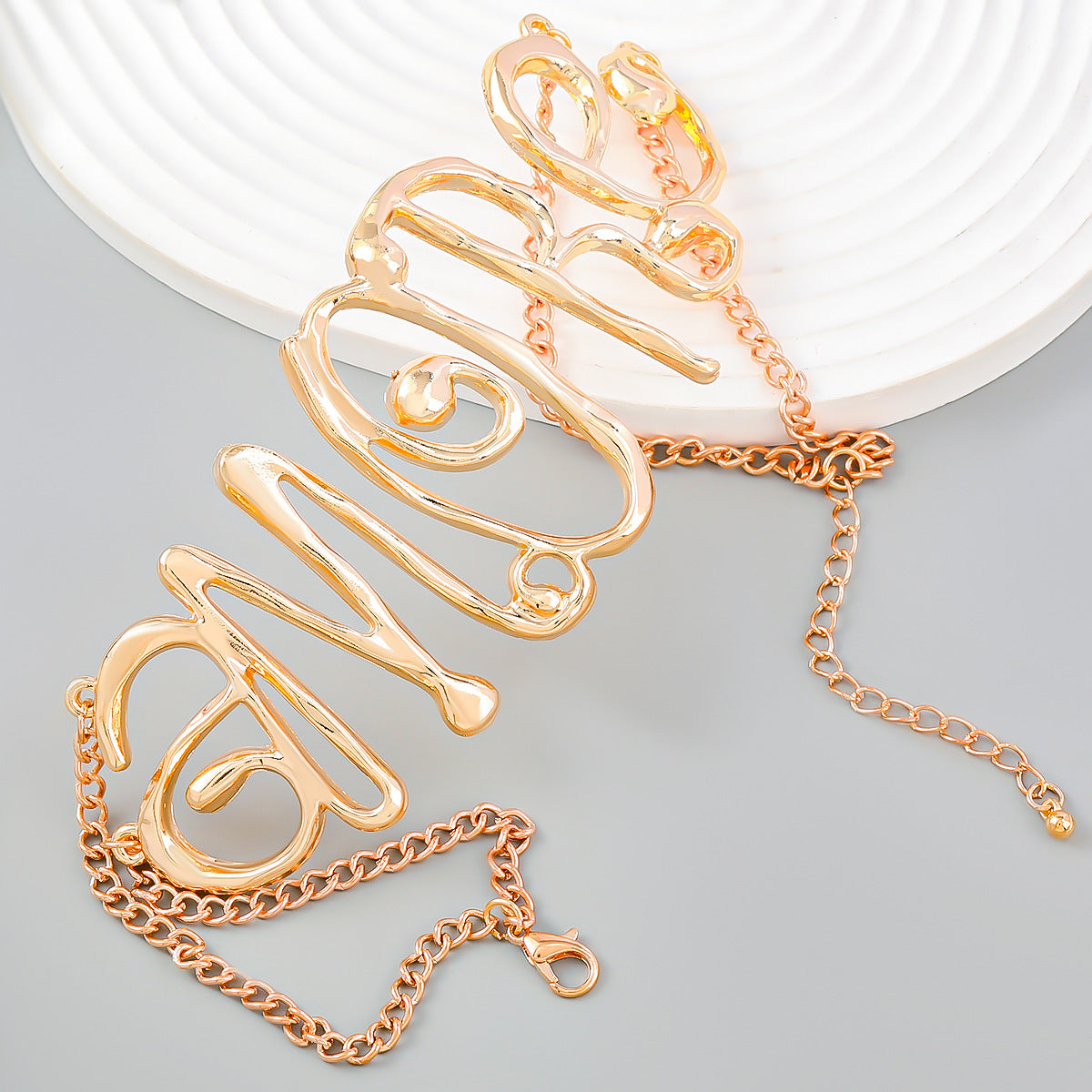 Women's Trendy Alloy Flower Letter For Vintage Necklaces