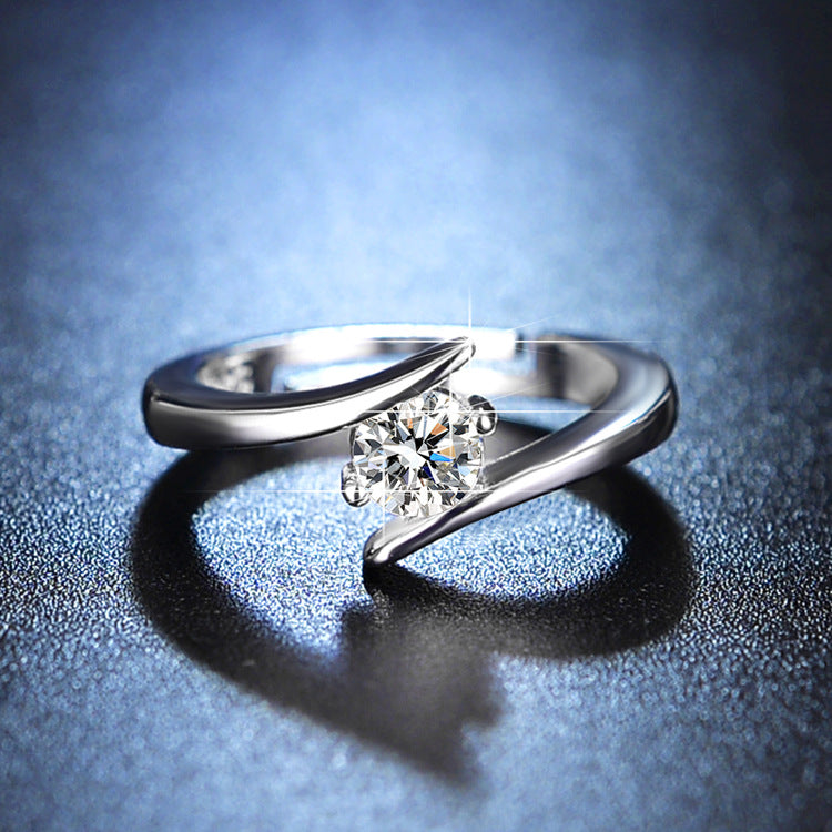 Women's Live Simulation Moissanite Wheel Of Destiny Points Korean Rings