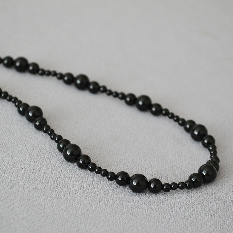 Colliers en agate noire pour femmes, niche tendance, Cool et créatif, Design