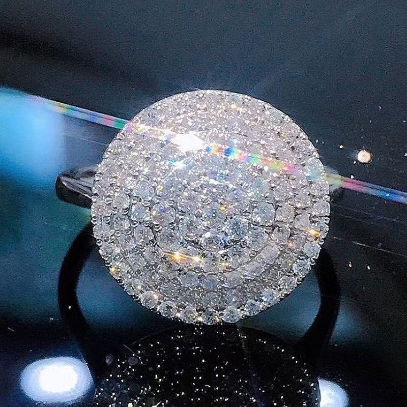 Exquisite Full Diamond Disc Set High Quality Rings