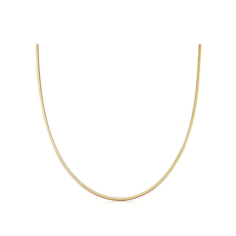 Women's Steel Female Accessories Single Lip Chain Universal Gold Necklaces