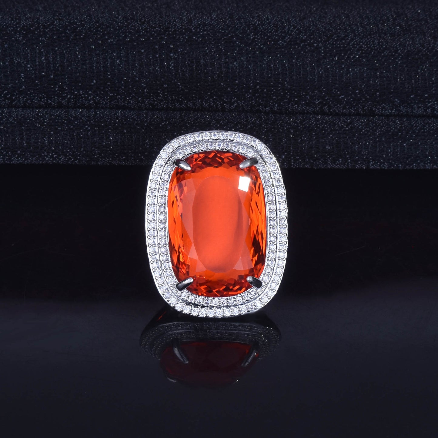 Fat Rectangular Royal Blue Bird's Nest Rings