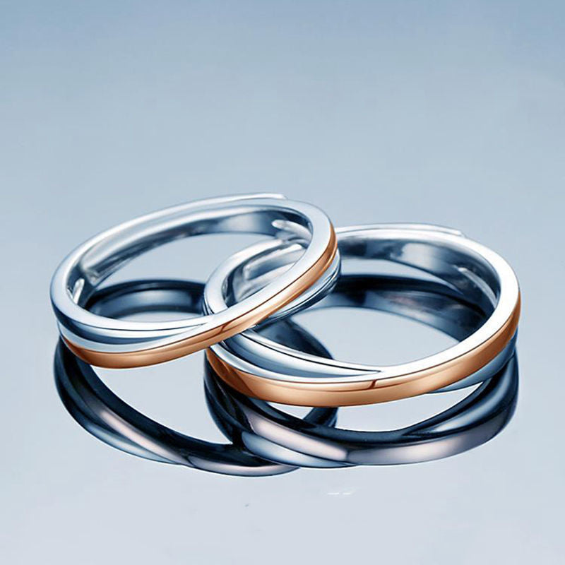 Doppelte Knoten Mobius Paar Mode kreative Ringe