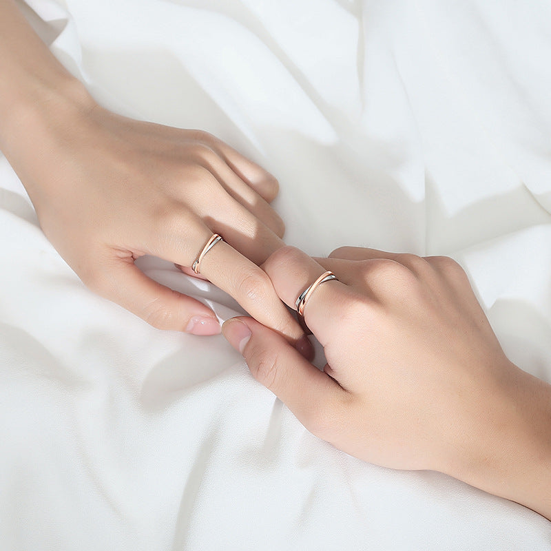 Women's Sterling Sier Design Cross Open Simple Rings