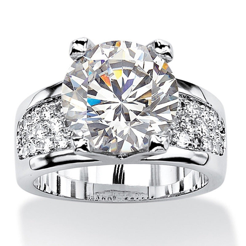 Ornament Fashion Creative Zircon Gemstone Wedding Week Rings