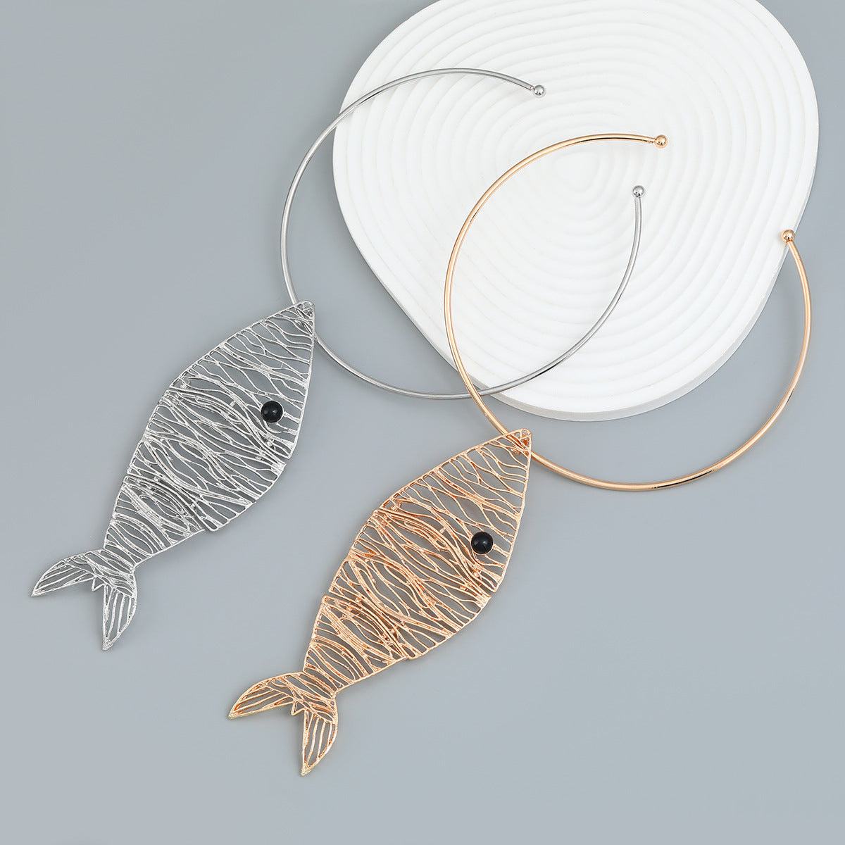 Fish-shaped Female Hip Hop Trend Metal Necklaces
