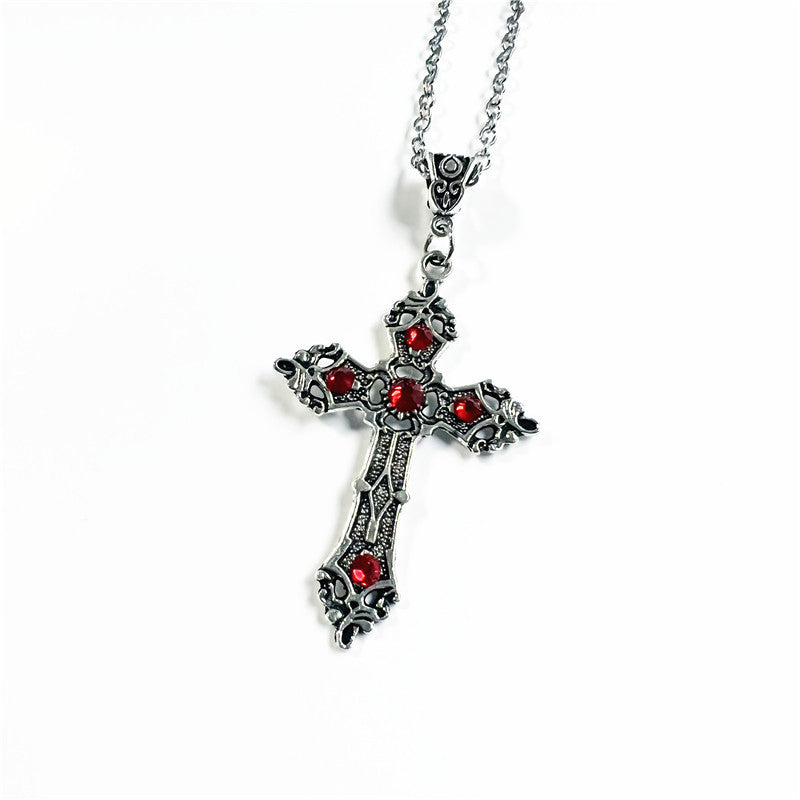 Colliers de pierres précieuses unisexes en cristal avec ceinture Cross Sier