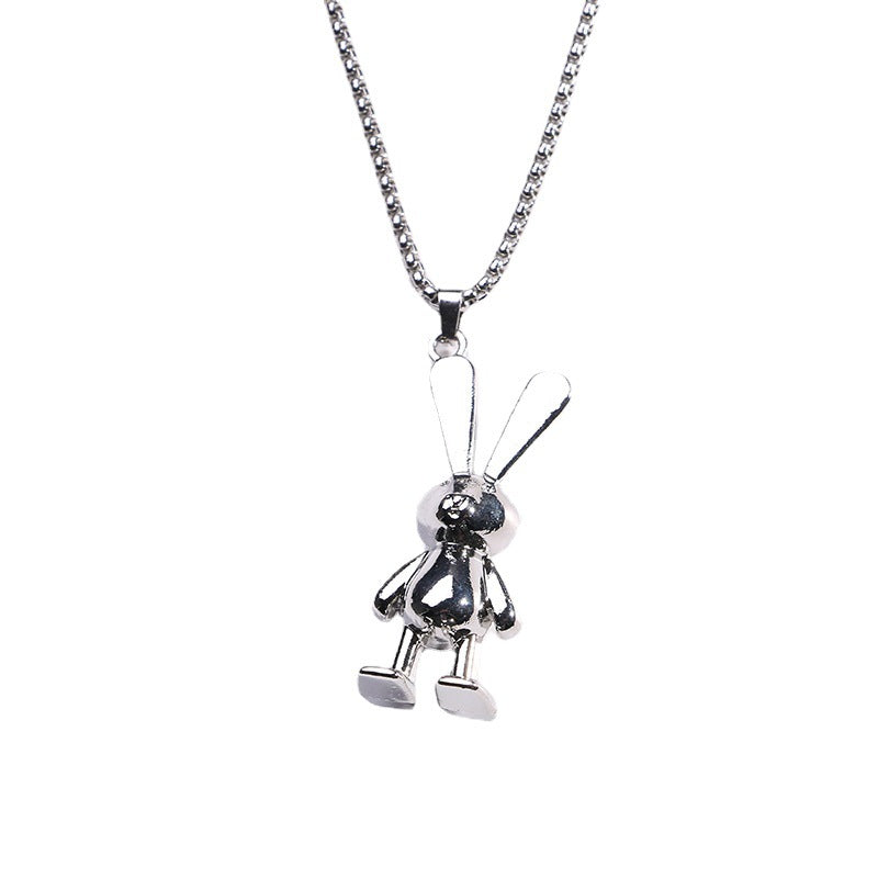 Lightning Rabbit Couple Bunny Titanium Steel Male Necklaces