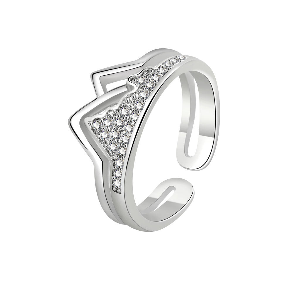 Women's Design Open Fashion Inlaid Zirconium Simple Rings