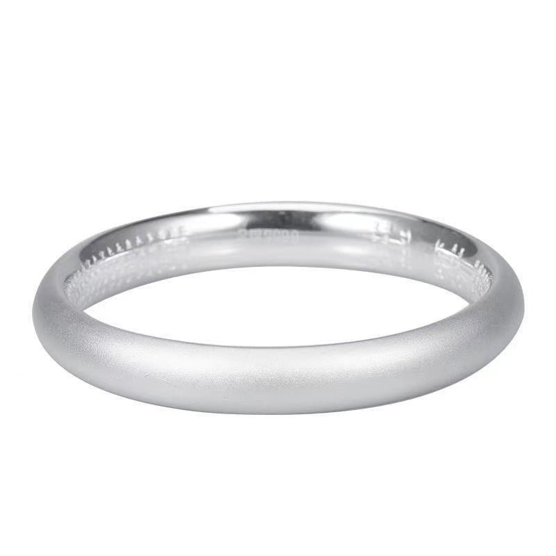 Women's Ming Solid Closed Heart Sutra Ancient Heritage Sier Fashion Frosted Bracelet