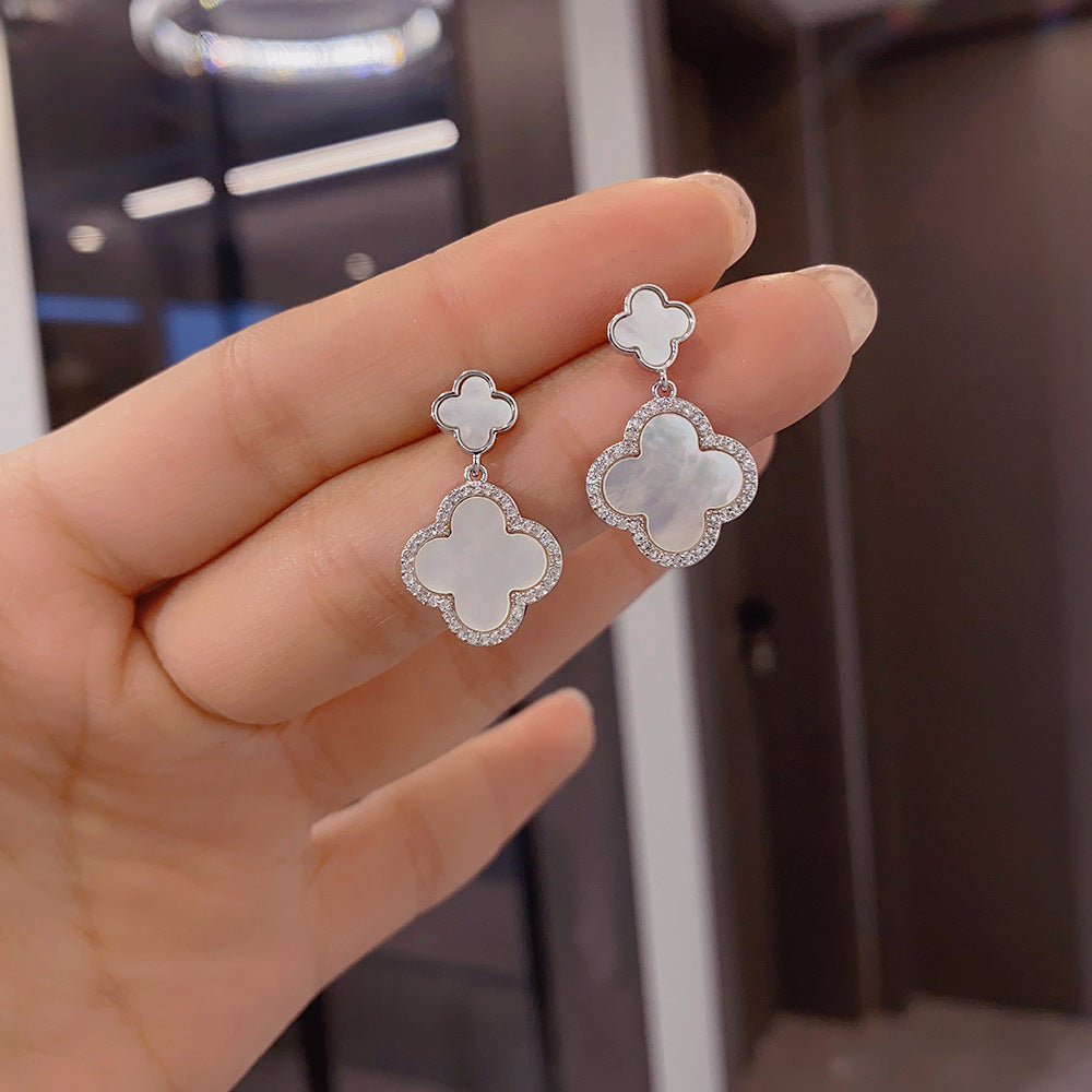 Modische, elegante Damen-Ohrringe mit natürlicher Muschelmutter