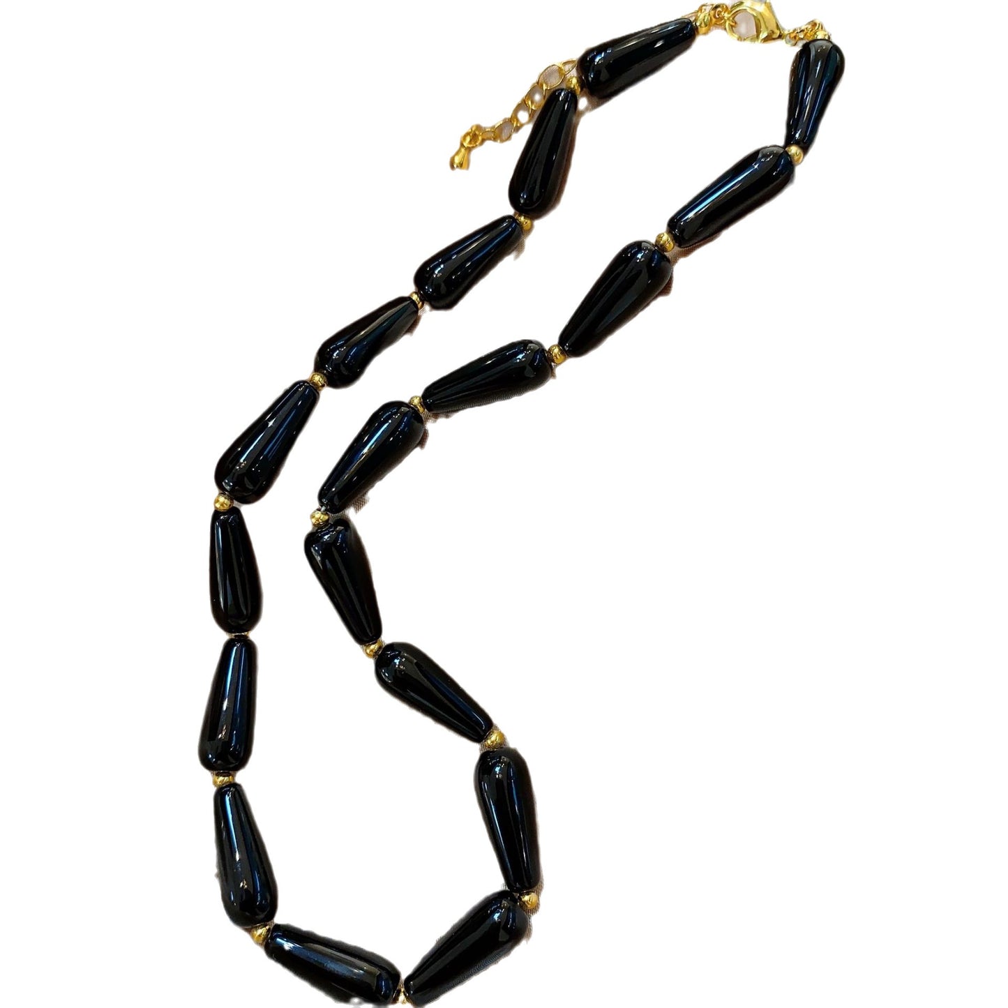 Black Agate Beaded Female Light Luxury Minority Necklaces
