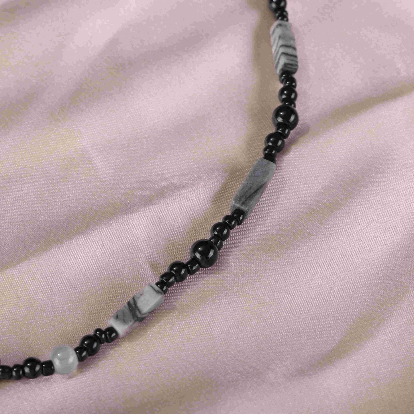 Colliers de chaîne de clavicule de perles vintage en pierre verte de style