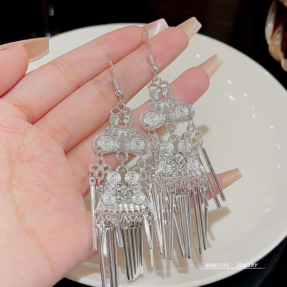 Women's Ethnic Style Chinese Tourist Attractions Jewelry Miao Earrings
