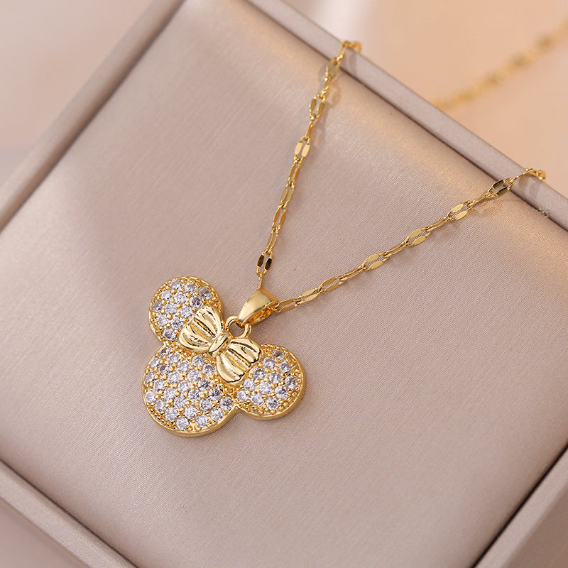 Women's Diamond Mickey Tide Simple Personality Exquisite Refined Necklaces