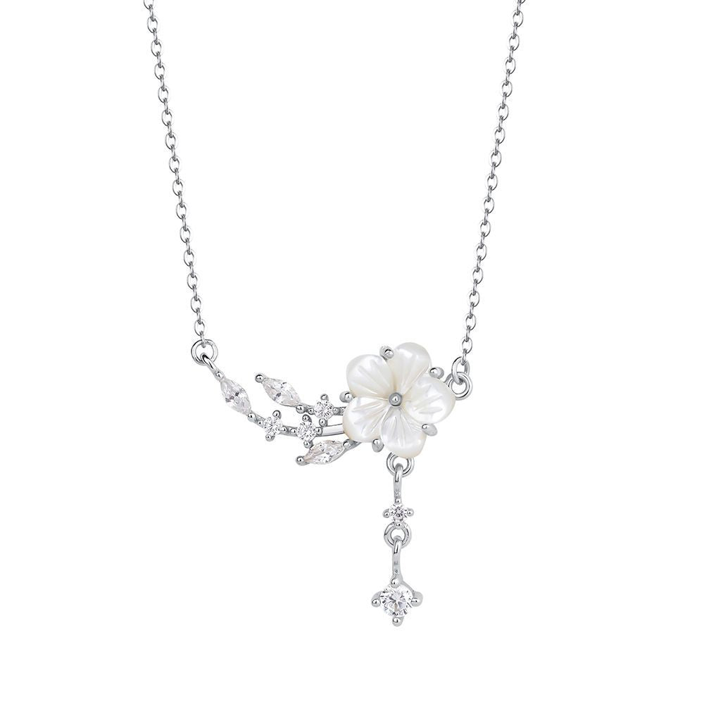Zircon brillant fleur de pêcher pour femmes pour colliers de style