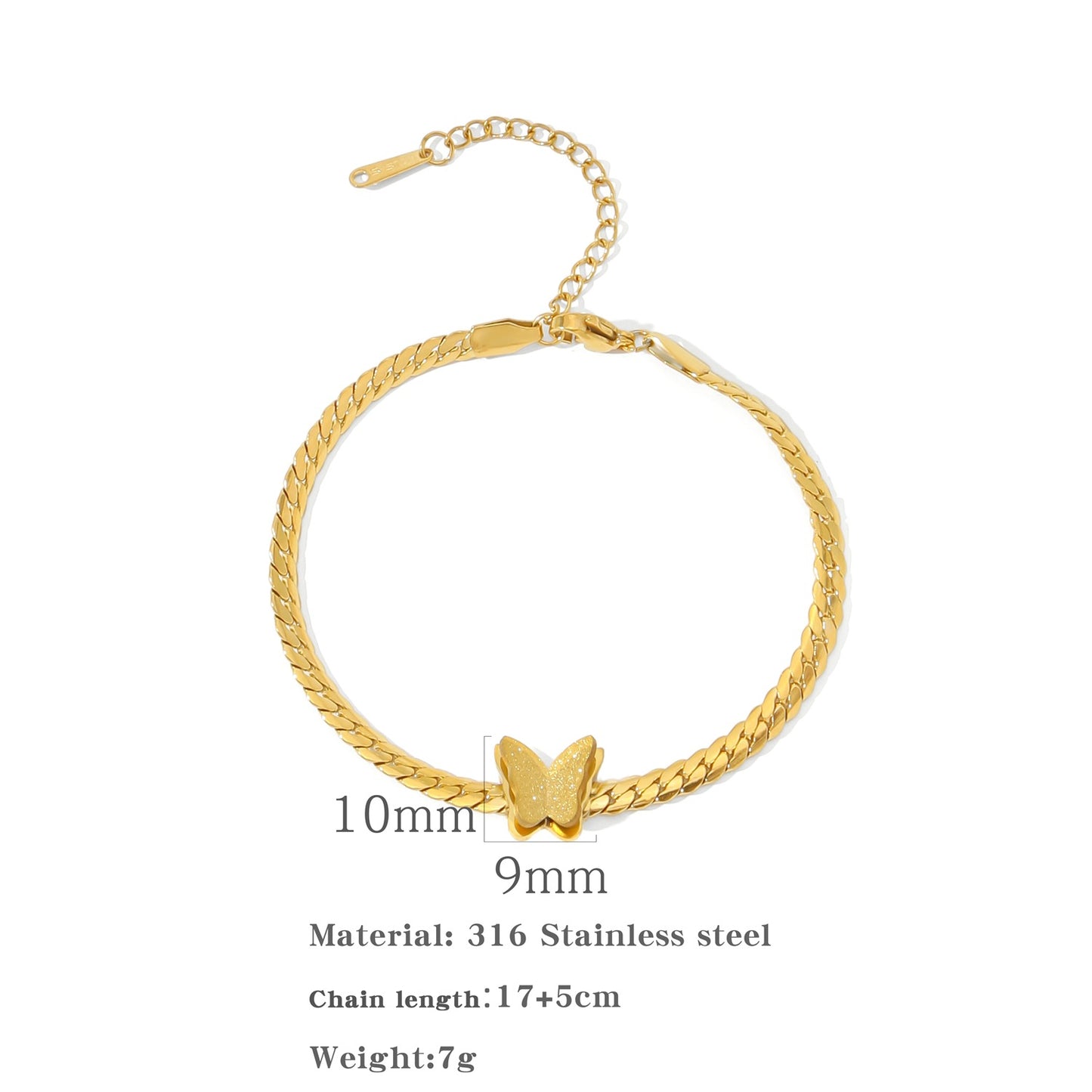 Schmetterlings-weiße Muschel-weibliche Nischen-einfache Armbänder ohne Verblassen der Farbe