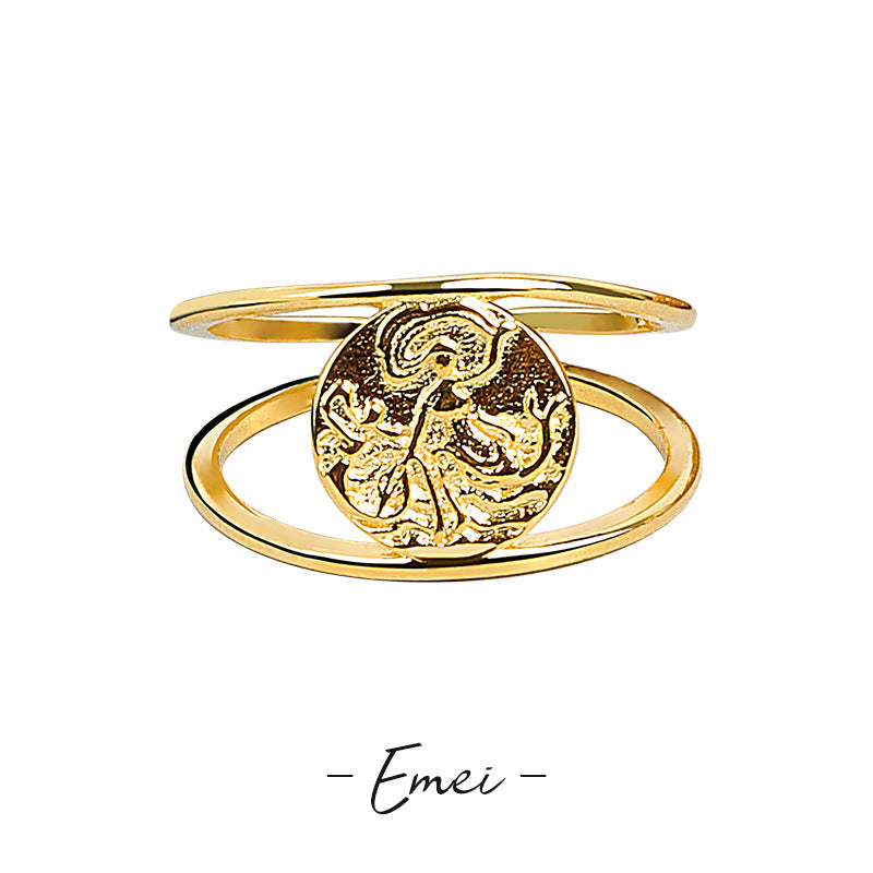 Korean Style Gold Simple French Joker Rings