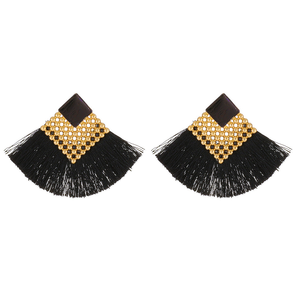 Bohemian Alloy Multicolor Tassel National Fashion Earrings