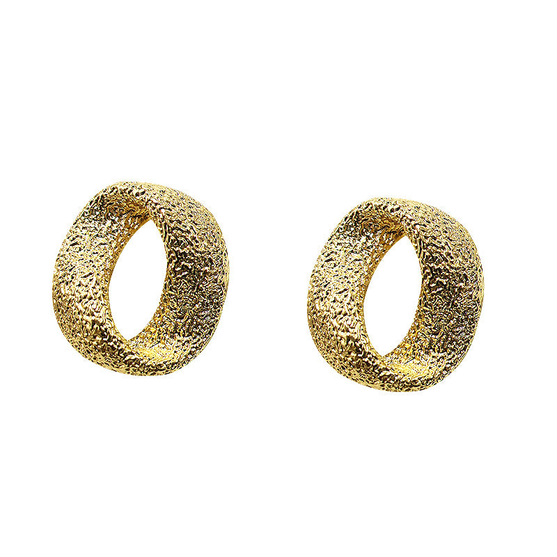 Women's Sparkling Frosted Geometric Ear Retro Style Earrings