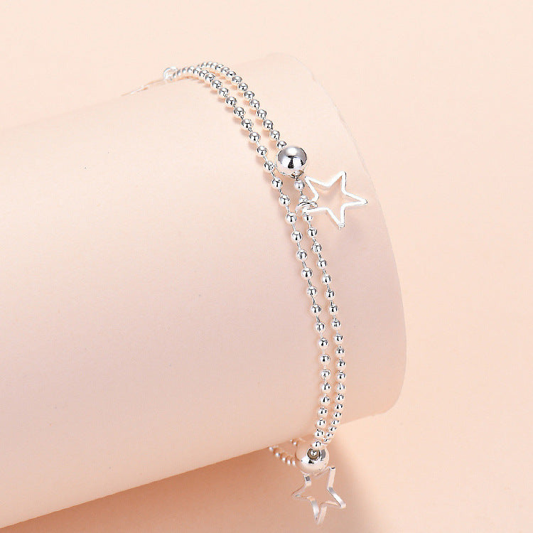 Jewelry Sier-plated Bell Love Star Flower Bracelets