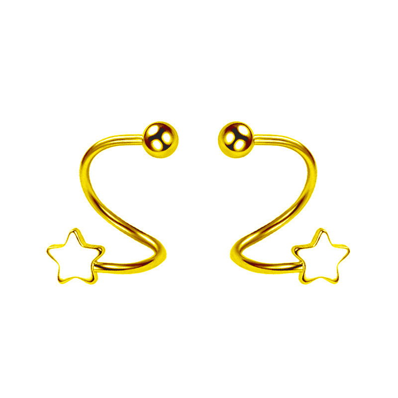 Women's Spring Ear Clip Pu Fashion Trendy Fan Earrings