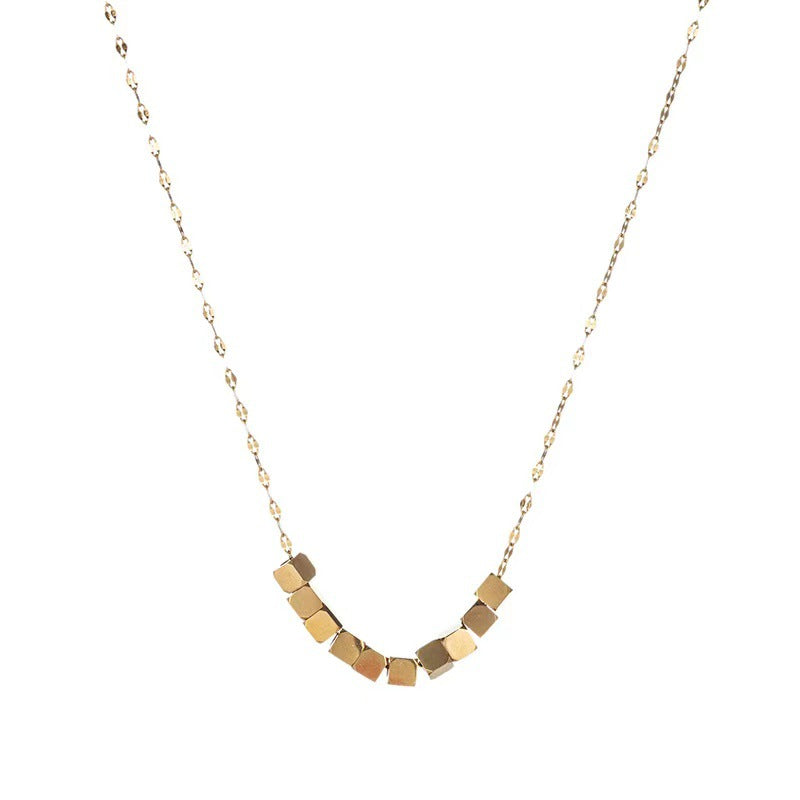 Women's Every Direction Square Clavicle Lip Chain Necklaces