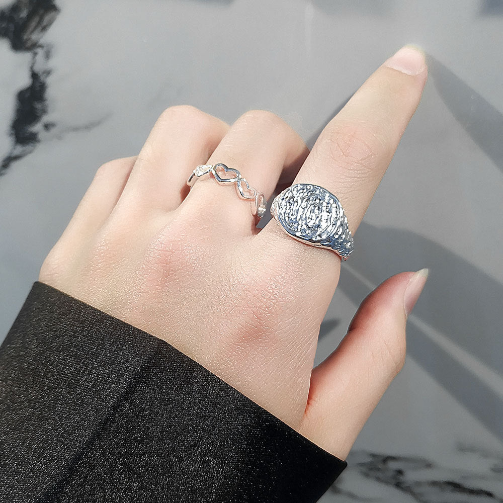 Niche Design Cold Style Hochwertige unregelmäßige Ringe