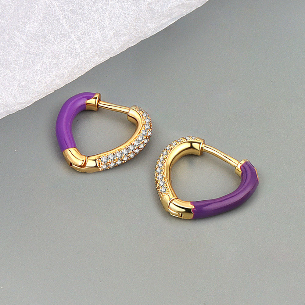 Ornament Trendy Love Heart Personalisierte Tropfenohrringe