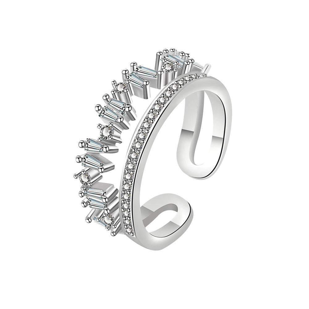 Irregular Zircon Female Personality Trendy Fashion Rings