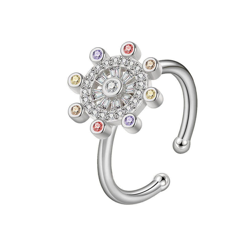 Personalized One Piece Rotatable Rudder Female Niche Rings